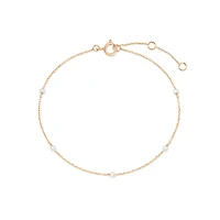 14k Petite Pearl Chain Bracelet
