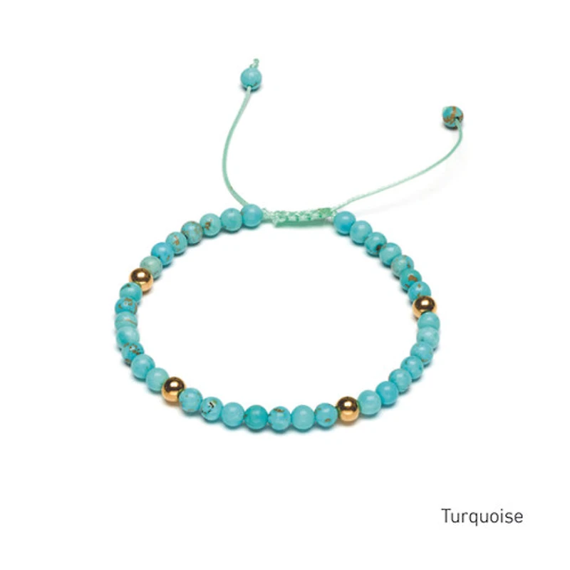 Braided Natural Crystal Bracelet (Depth of Blue)