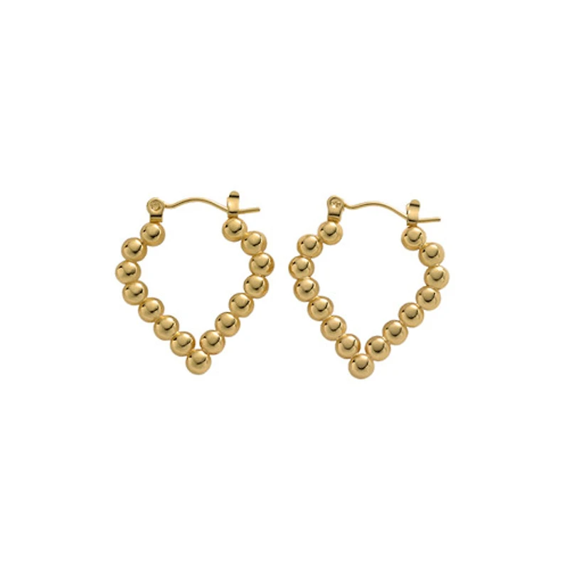 Beaded Rhombus Hoops