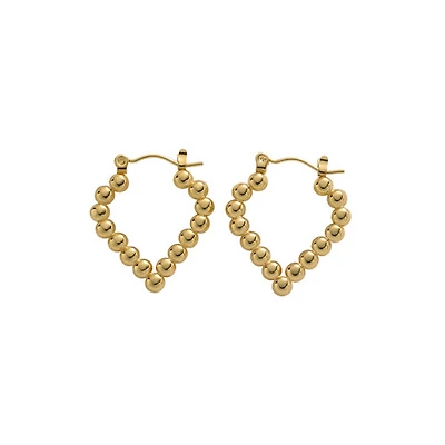 Beaded Rhombus Hoops