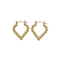 Beaded Rhombus Hoops