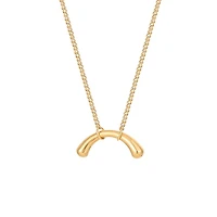 Gold Arched Bone Necklace