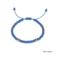Braided Natural Crystal Bracelet (Depth of Blue)