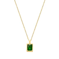 Rectangular Green Gem Necklace