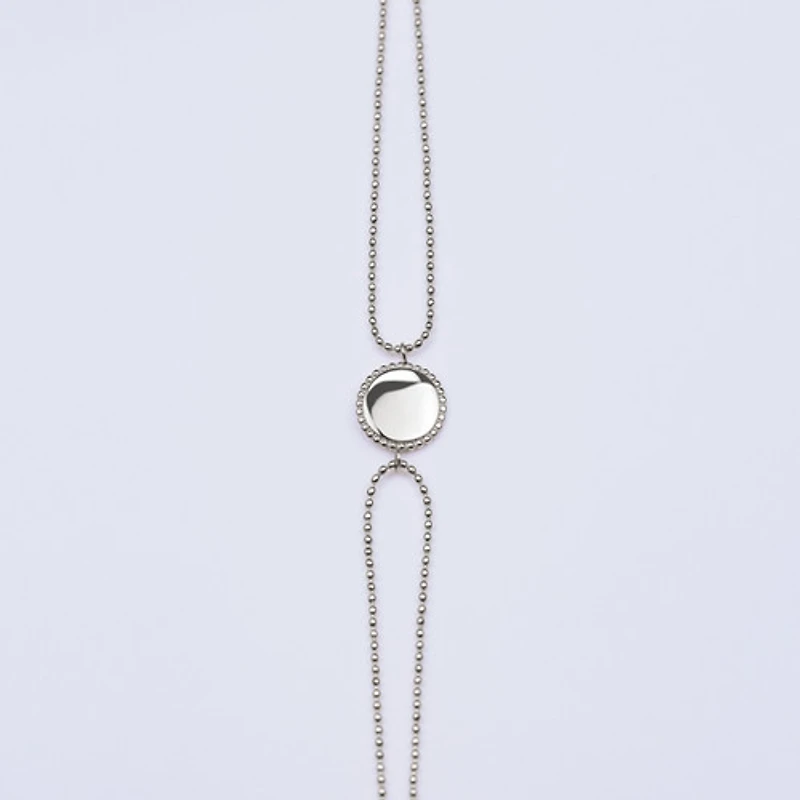 Steel Dual Layer Coin Bracelet