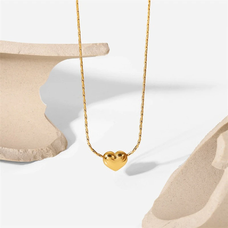 Mini Puffy Heart Necklace