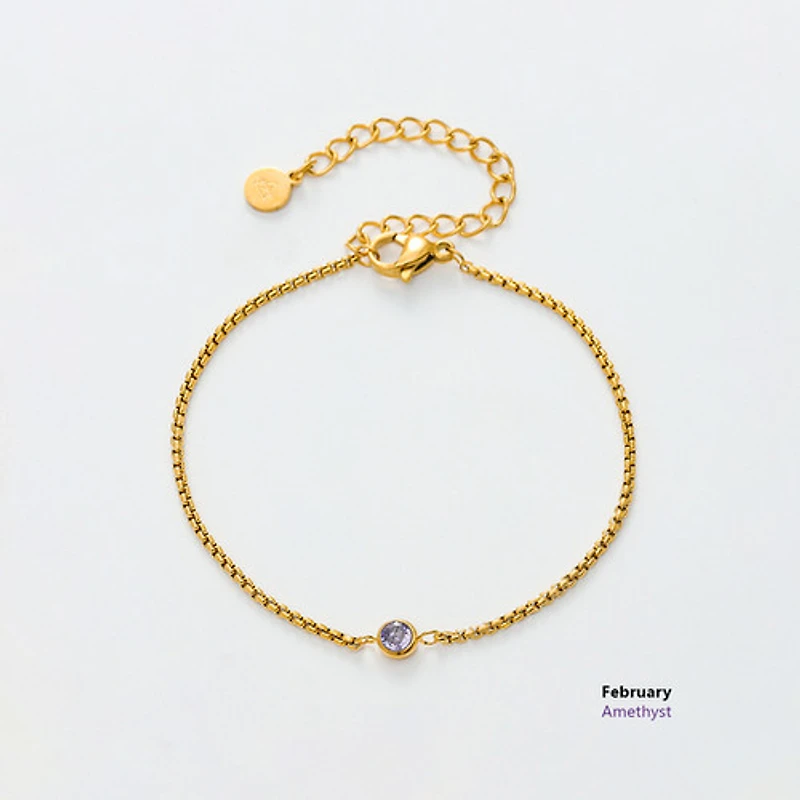 Gold Birthstone Bracelet