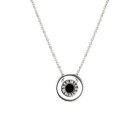 Steel Roman Clock Necklace