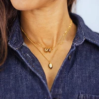 Mom "M" Initial Necklace