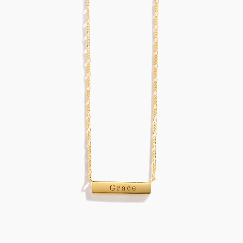 Large Engravable Bar Necklace