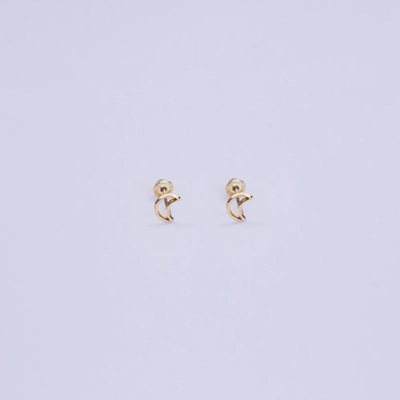Hollow Moon Studs
