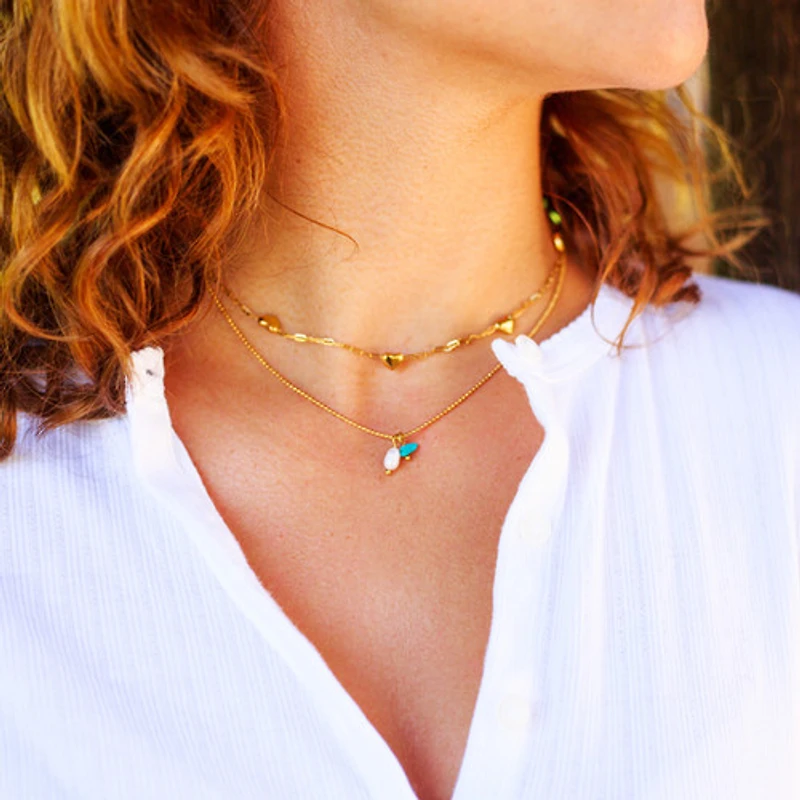 Turquoise Pearl Necklace