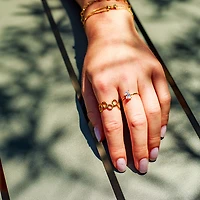 Abstract Circles Ring