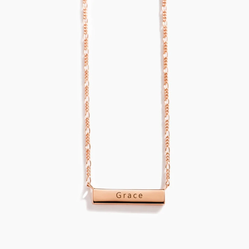 Large Engravable Bar Necklace