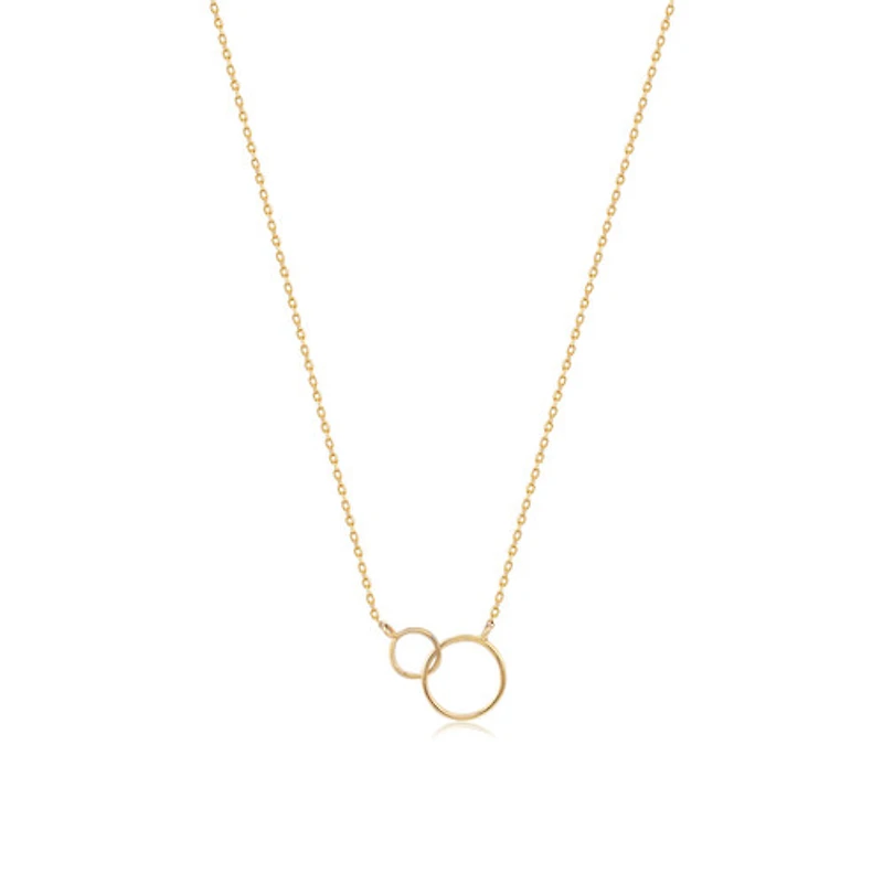 14k Chained Circle Necklace