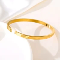 Dented Single Gem Bangle