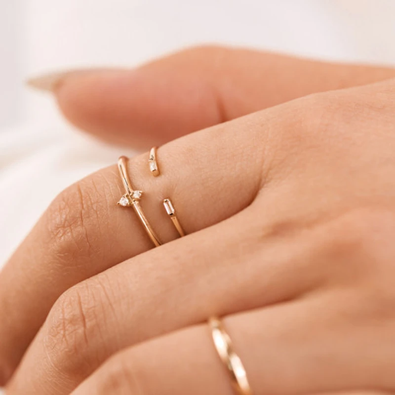 Topaz Open Front Ring