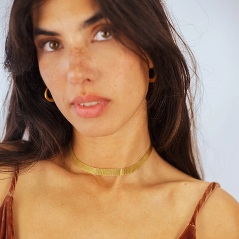 Mesh Flat Choker Necklace