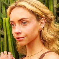 Gem Circle Studs