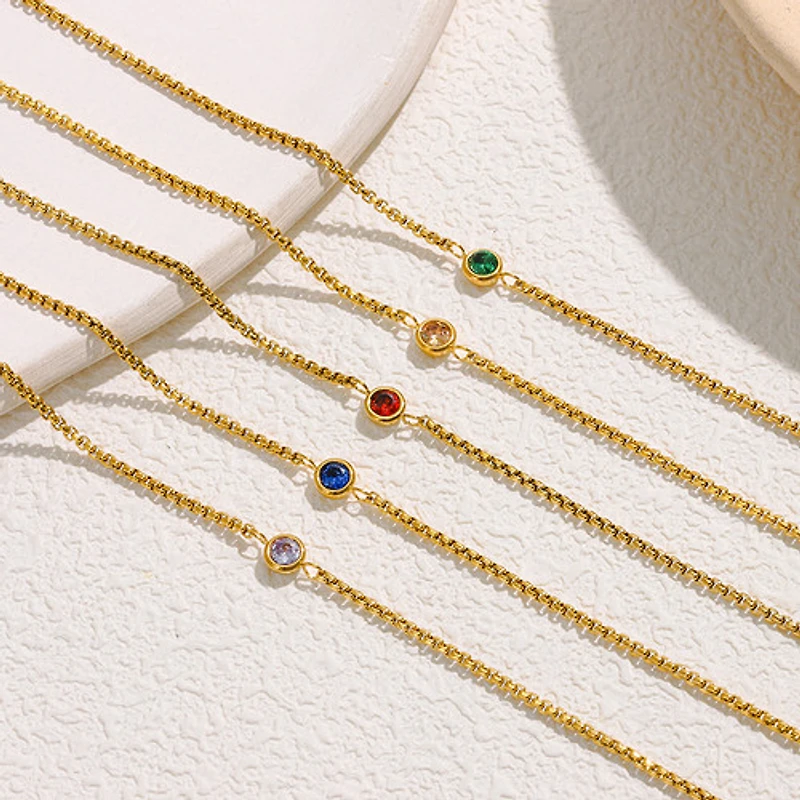 Gold Birthstone Bracelet