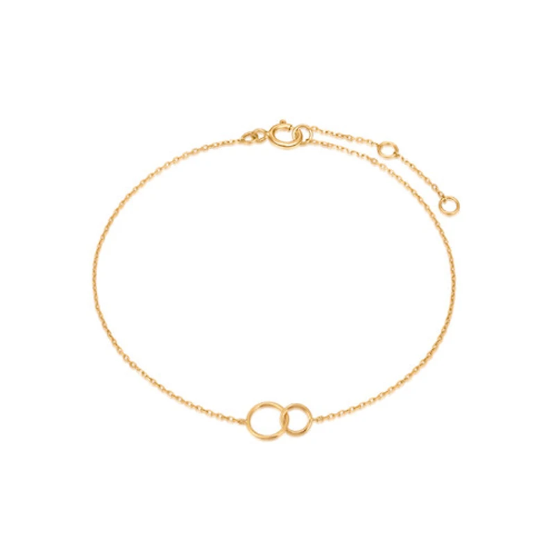 14k Chained Circle Bracelet