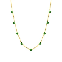 Enamel Heart Chain Necklace