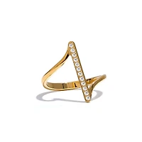 Vertical Gem Bar Ring