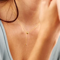 Gold Ball Pendant Necklace