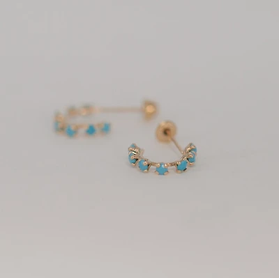 14k Turquoise Studs