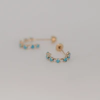 14k Turquoise Studs