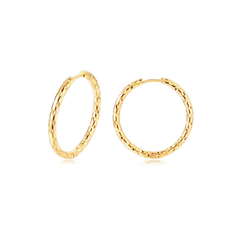 Hammered Classic Hoops