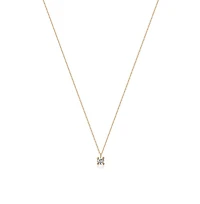 14k Single Diamond Necklace
