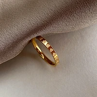 Engraved Heart Ring