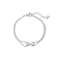 Steel Layered Bow Bracelet