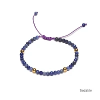 Braided Natural Crystal Bracelet (Depth of Blue)
