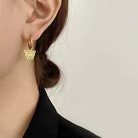 Pressed Butterfly Hoops