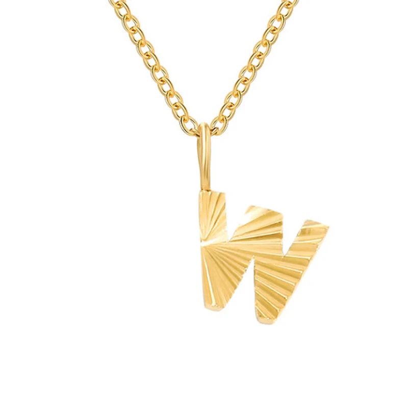 Patterned Initial Necklace (O-Z)