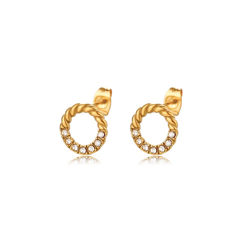 Gem Circle Studs
