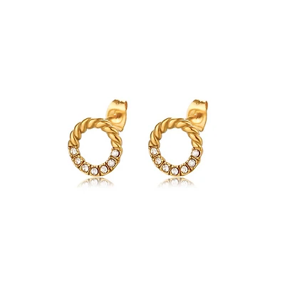 Gem Circle Studs