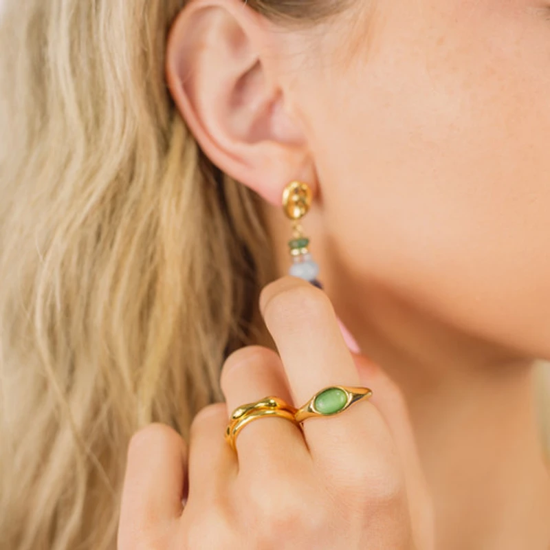 Green Oval Ring