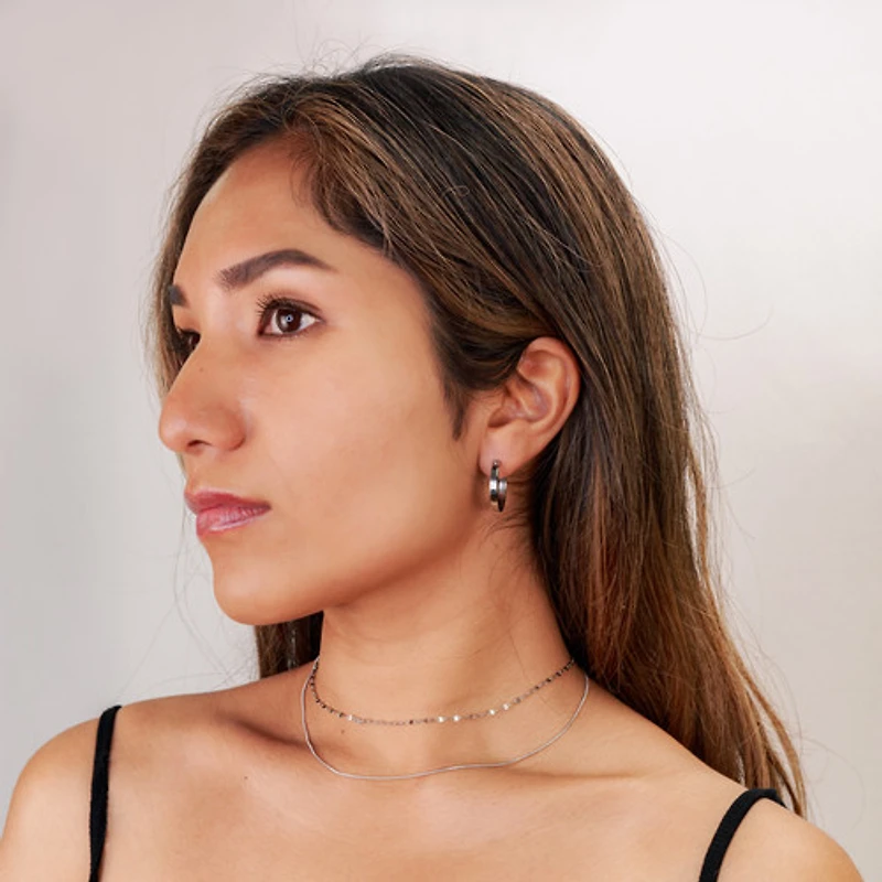 Dual Layered Bling Chain + Rope Necklace
