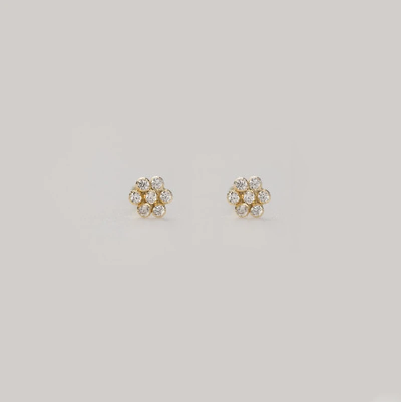 Gem Flower Studs
