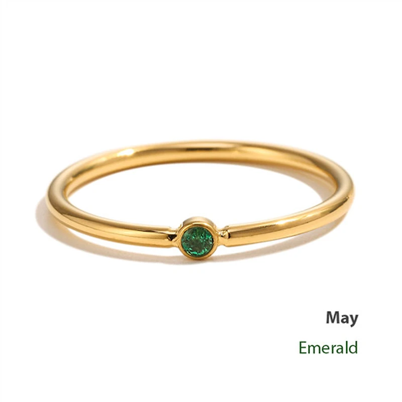 Gold Stackable Birthstone Ring