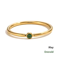 Gold Stackable Birthstone Ring