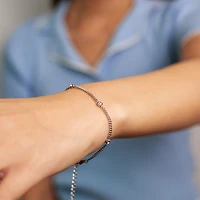 Steel Gem Chain Bracelet