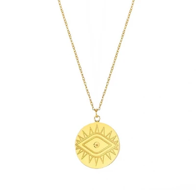 Evil Eye Coin Necklace