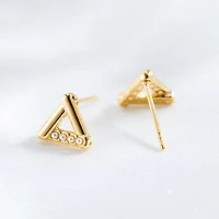 Pearl Triangle Studs