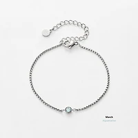Steel Birthstone Bracelet