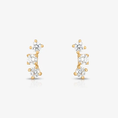 Curved Tri-Gem Studs