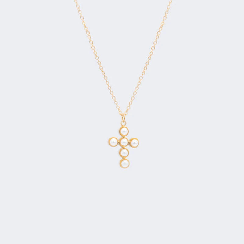 Pearl Cross Necklace